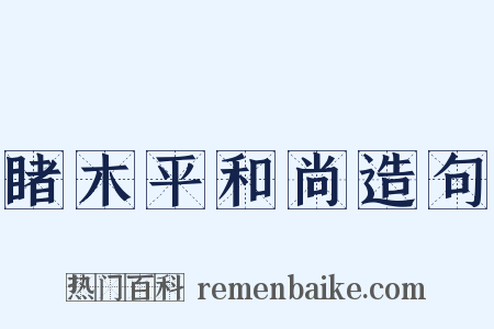 睹木平和尚造句是什么意思的图片